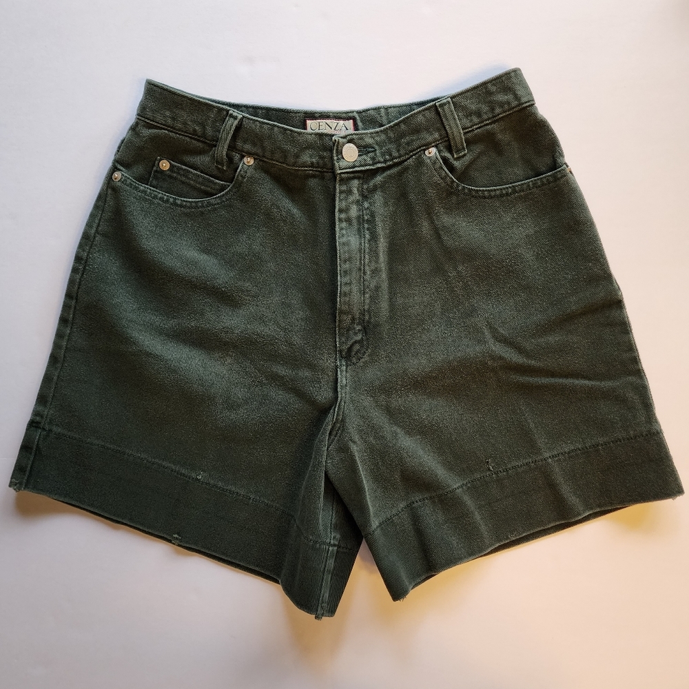 Vintage Cenza by Palmetto Hunter Green Hight waisted shorts size 30"